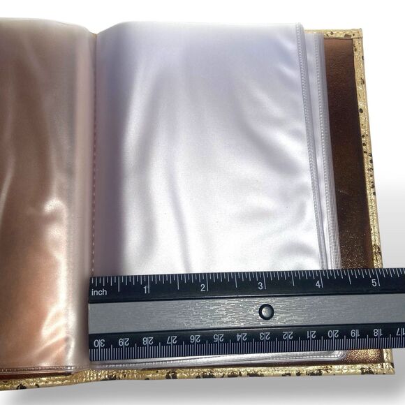 Surly Girl Photo Album 4x6" Croco Embossed Leather Cover 12 pages 24 photos - Picture 11 of 12